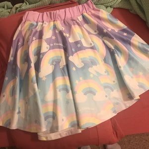 In Control Clothing Sugar Rainbow Flare Skater  Skirt Plus Size Kawaii